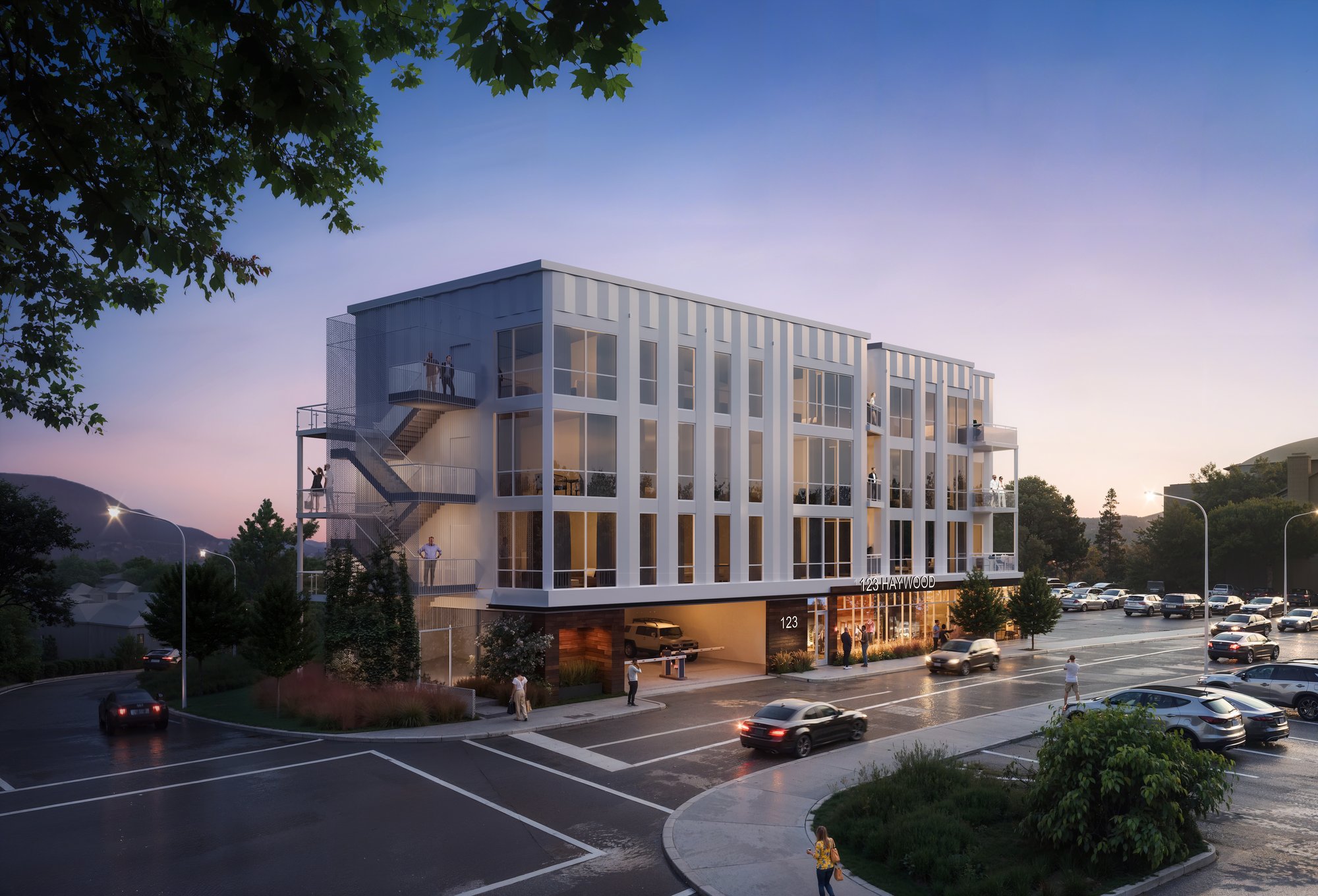 One23 Haywood Exterior Rendering_Dusk